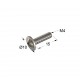 FURNITURE HANDLE MACHINE SCREWS M4x15 / NICKEL